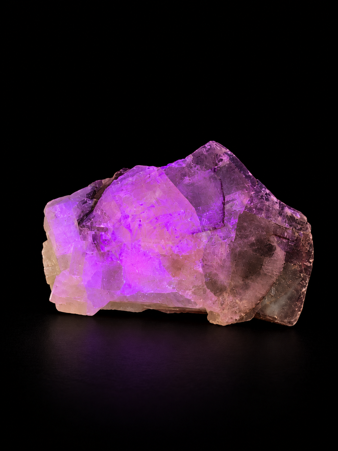 Black Chocolate Calcite Specimen – Strong Orange UV Fluorescence | Hunan, China (Copy)
