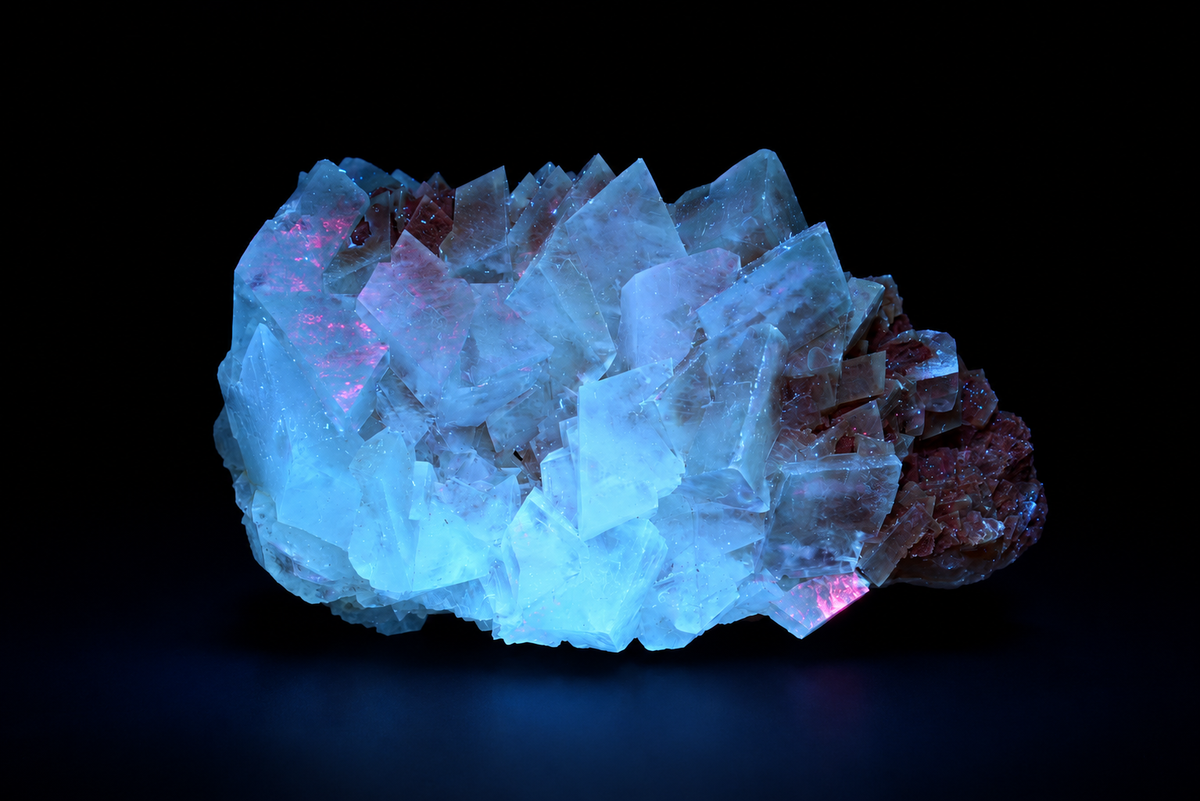 White Aragonite Stalactite with Hemimorphite & Pyrite Concretion – Wenshan, Yunnan, China