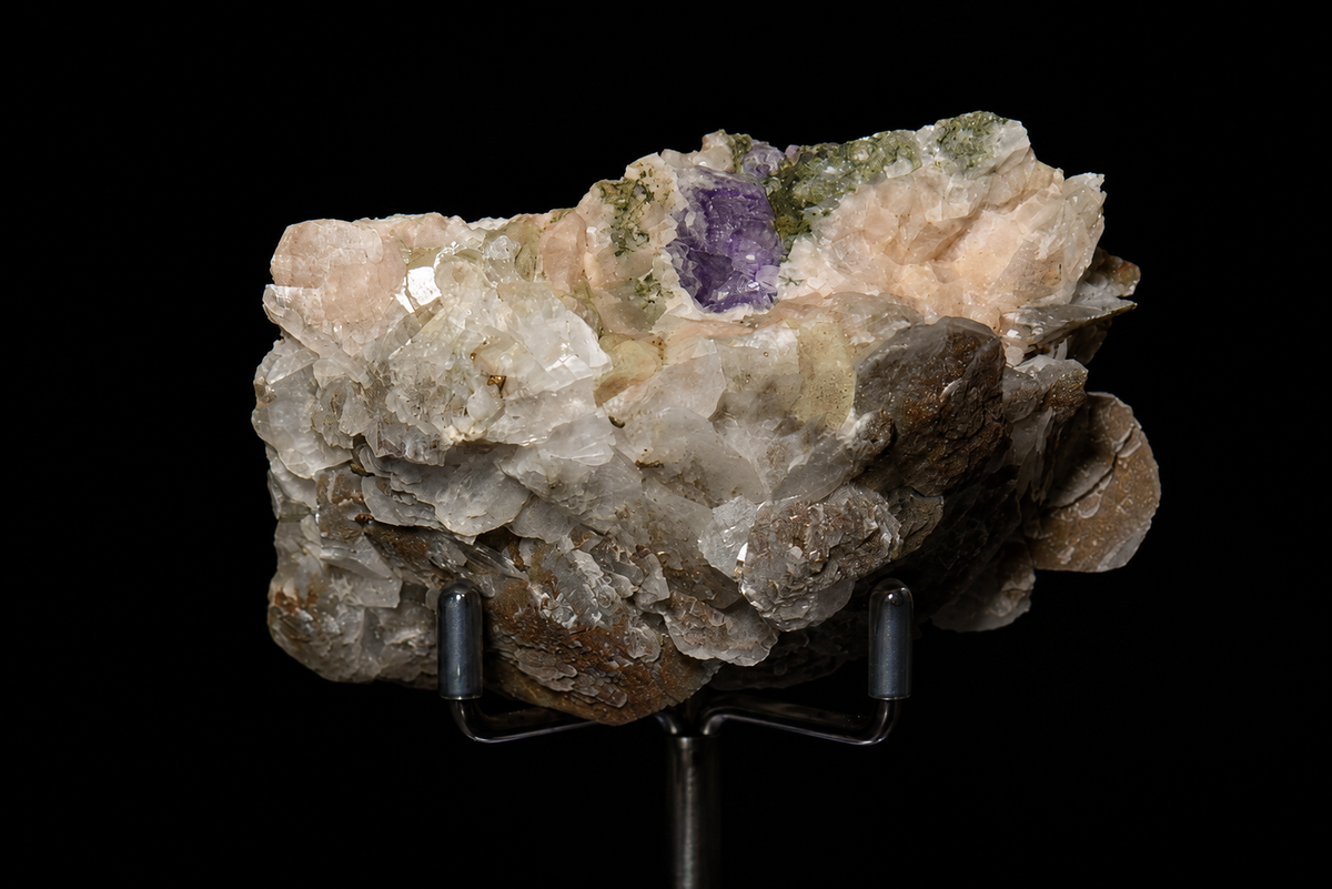 Calcite with Pyrite, Chalcopyrite, Goethite & Limonite – Daye Mine, China