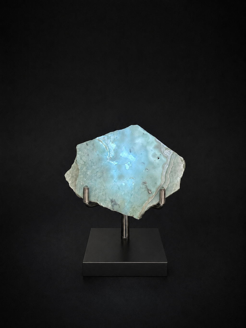 Blue Aragonite with UV Afterglow – Sichuan, China