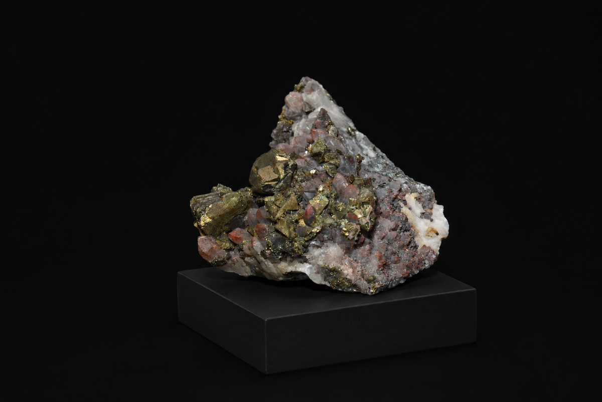 Red Quartz & Chalcopyrite Multi-Mineral – Jiangxi, China