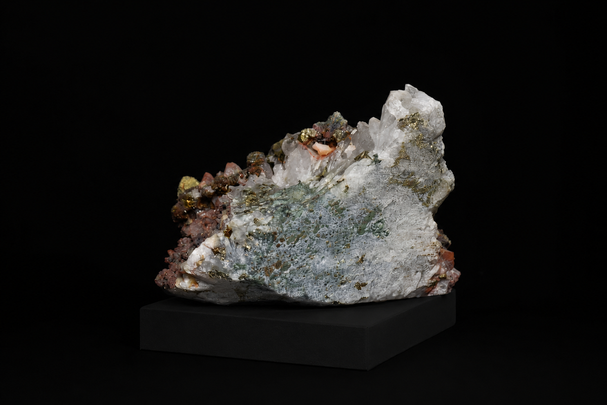 Red Quartz & Chalcopyrite Multi-Mineral – Jiangxi, China