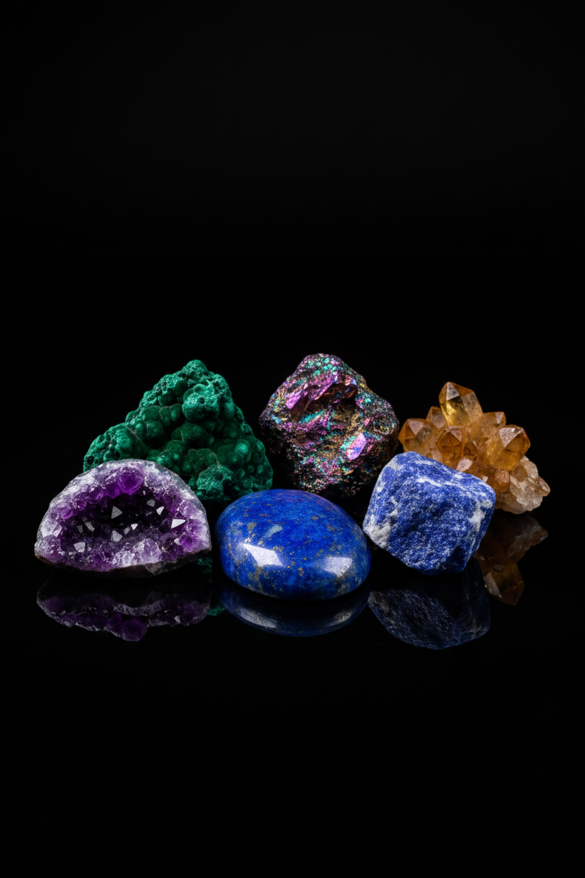 All Six Minerals Fully Visible