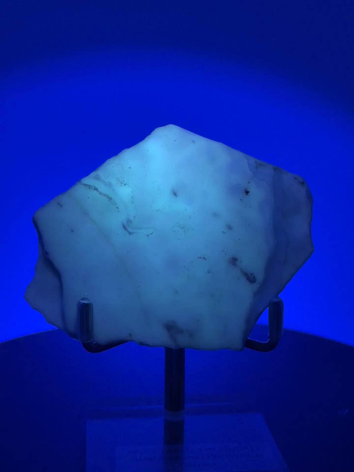 Blue Aragonite with UV Afterglow – Sichuan, China
