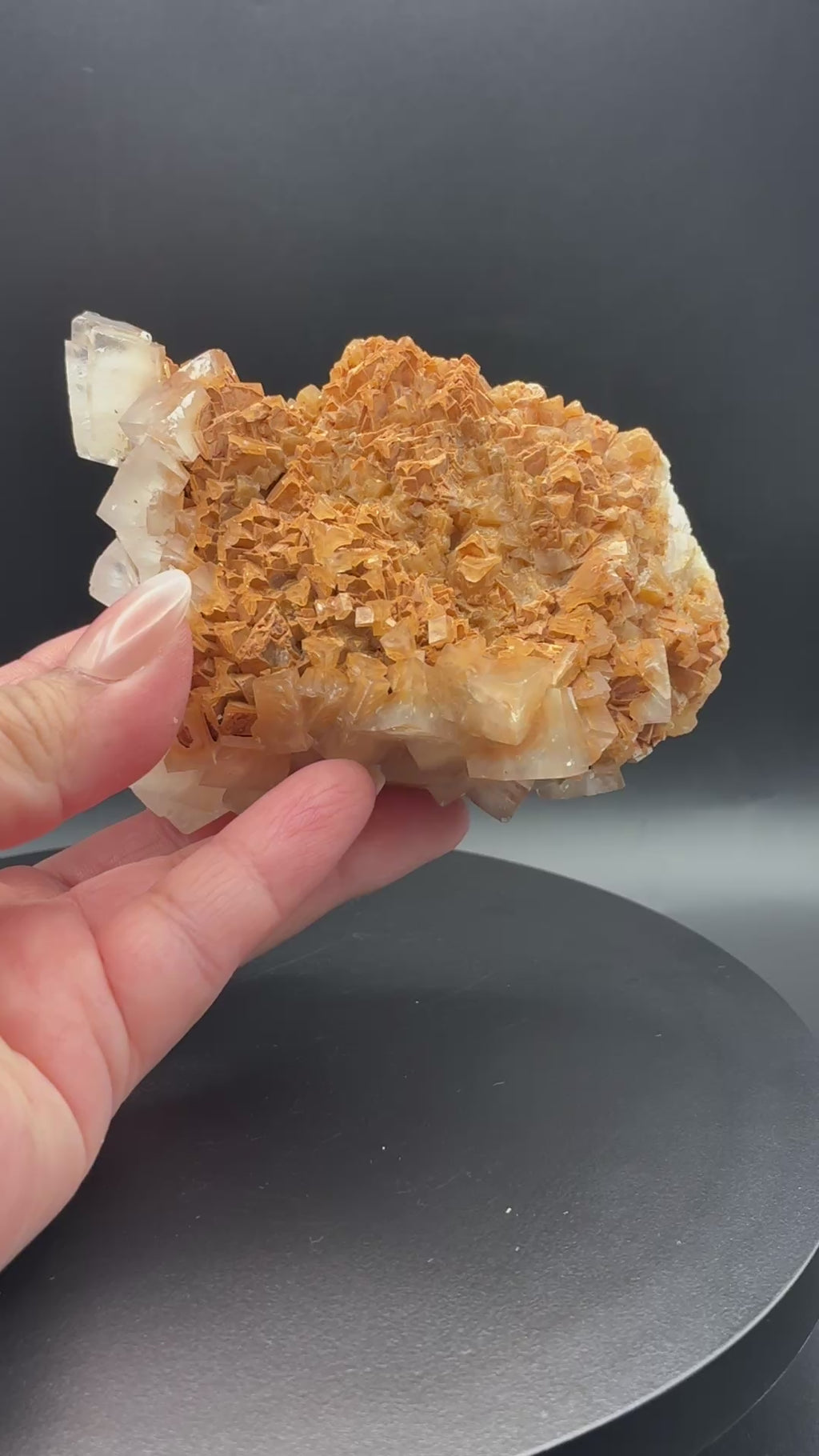 White Aragonite Stalactite with Hemimorphite & Pyrite Concretion – Wenshan, Yunnan, China